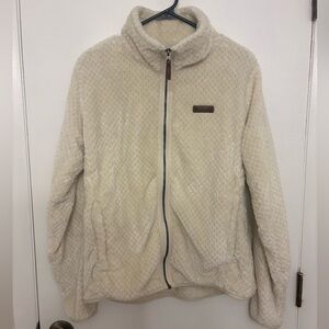Columbia Women's Fire Side II Sherpa Full-Zip Fleece Teddy Jacket Cream Size L